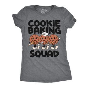 Womens Funny T Shirts Cookie Baking Squad Sarcastic Sweets Lovers Tee For Ladies